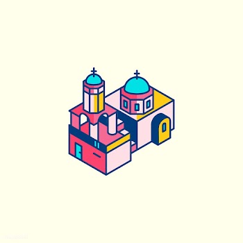 Illustration of Santorini Greece | Free stock vector - 380779