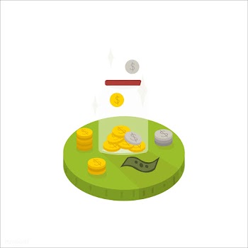 Illustration of saving money in a jar | Free stock vector - 60259
