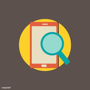Illustration of search on mobile icon | Free stock vector - 24394