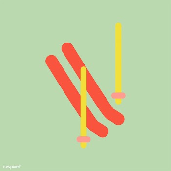 Illustration of skiing icon | Free stock vector - 380777