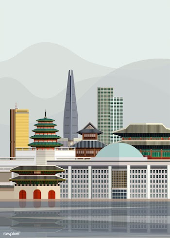 Illustration of South Korean landmarks | Free stock vector - 393668