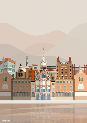 Illustration of Spanish landmarks | Free stock vector - 393661