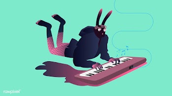 Illustration of surreal musicians | Free stock vector - 381656