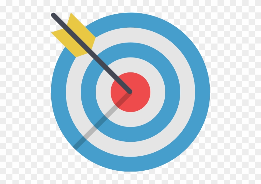 Illustration Of Target With Arrow Shot In Center - Targeting Market Icon Png