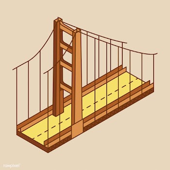 Illustration of the Golden gate bridge San Fr.. | Free stock vector - 380740
