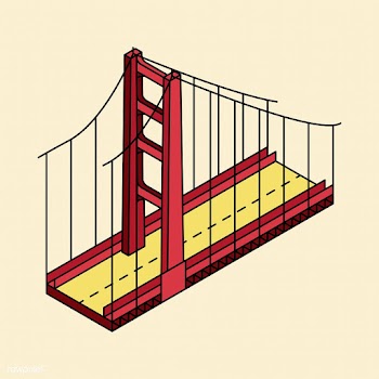 Illustration of the Golden gate bridge San Fr.. | Free stock vector - 381192