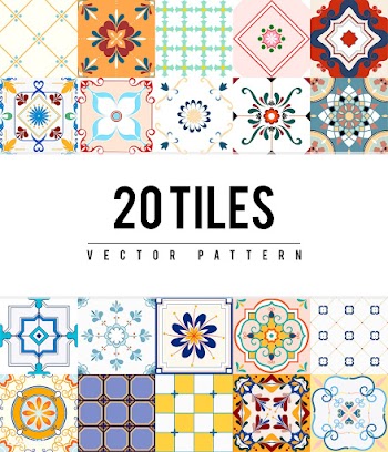 Illustration of tiles textured pattern | Free stock vector - 399070