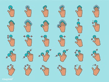 Illustration of touch screen hands gesture in.. | Free stock vector - 266834