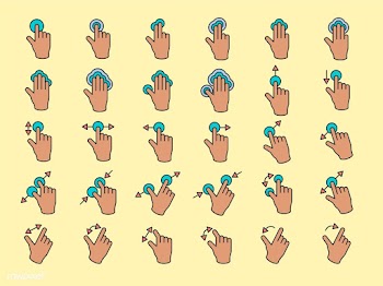 Illustration of touch screen hands gesture in.. | Free stock vector - 266839