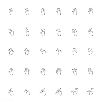Illustration of touch screen hands gesture in.. | Free stock vector - 266842