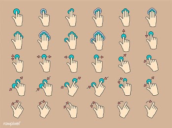 Illustration of touch screen hands gesture in.. | Free stock vector - 266844