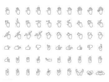 Illustration of touch screen hands gesture in.. | Free stock vector - 266847