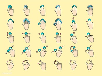 Illustration of touch screen hands gesture in.. | Free stock vector - 266852