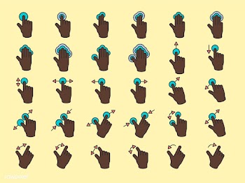 Illustration of touch screen hands gesture in.. | Free stock vector - 266853