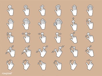 Illustration of touch screen hands gesture in.. | Free stock vector - 266859