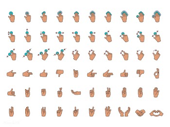 Illustration of touch screen hands gesture in.. | Free stock vector - 266870