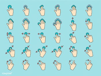 Illustration of touch screen hands gesture in.. | Free stock vector - 266872