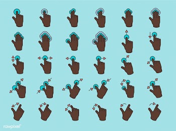 Illustration of touch screen hands gesture in.. | Free stock vector - 266878
