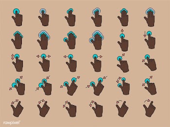 Illustration of touch screen hands gesture in.. | Free stock vector - 266890