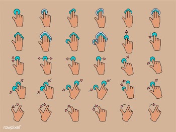 Illustration of touch screen hands gesture in.. | Free stock vector - 266900