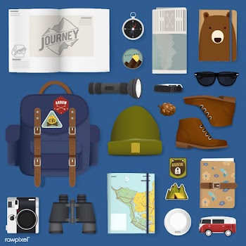 Illustration of traveling packing set | Free stock vector - 389905
