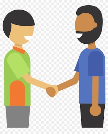 Illustration Of Two People Shaking Hands - Illustration