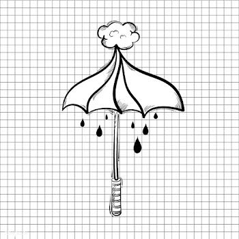 Illustration of umbrella and rain isolated on.. | Free stock vector - 60817