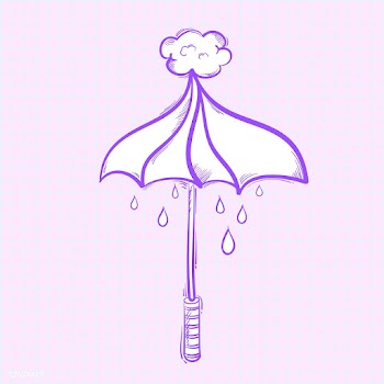 Illustration of umbrella and rain isolated on.. | Free stock vector - 60901