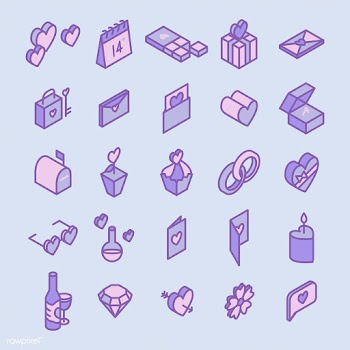 Illustration of valentine's icons | Free stock vector - 379894