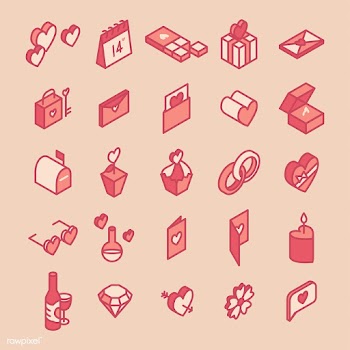 Illustration of valentine's icons | Free stock vector - 379916