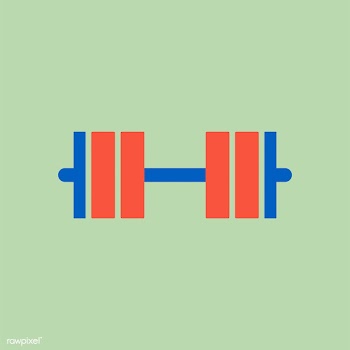 Illustration of weightlifting gear icon | Free stock vector - 380492