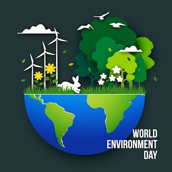 Illustration of world environment day in paper style Free Vector