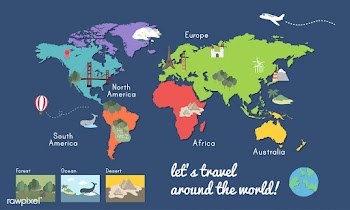 Illustration of world map isolated | Free stock vector - 390587