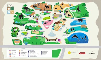 Illustration of zoo park map | Free stock vector - 395319