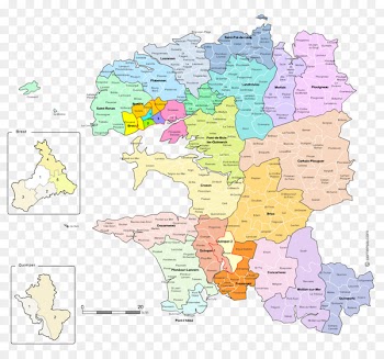 Illustration Organism Line Ecoregion - map of france 