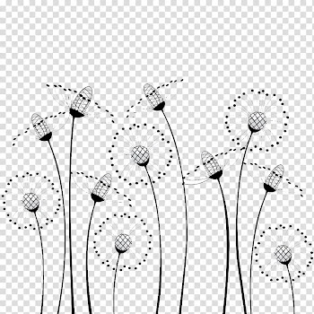 Illustration, Purple Dandelion transparent background PNG clipart
