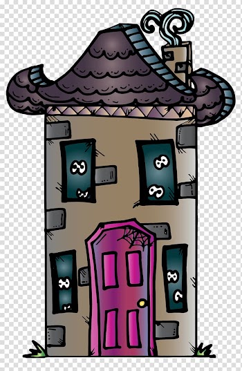Illustration Santa Claus Cartoon, haunted house transparent background PNG clipart