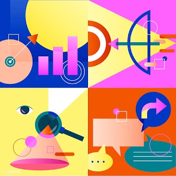 Illustration set of business strategy | Free stock vector - 389236