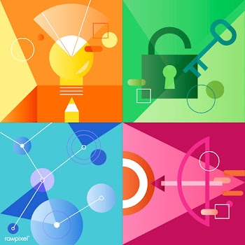 Illustration set of business strategy | Free stock vector - 389375