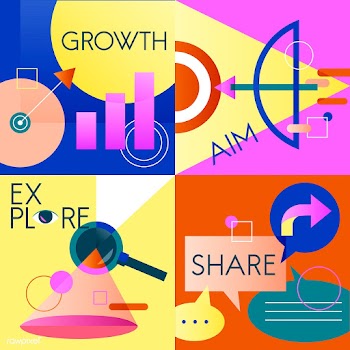 Illustration set of business strategy | Free stock vector - 390312