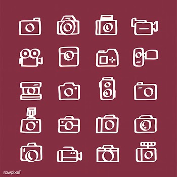 Illustration set of camera icons | Free stock vector - 424933