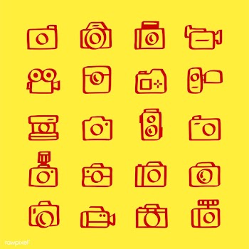 Illustration set of camera icons | Free stock vector - 424936