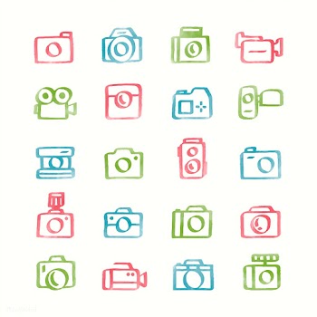Illustration set of camera icons | Free stock vector - 424956
