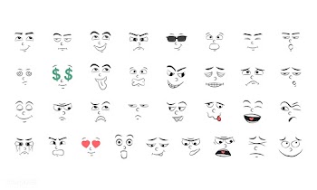 Illustration set of emotion | Free stock vector - 395091