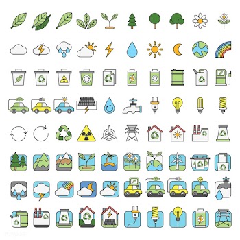Illustration set of environmental vector | Free stock vector - 77080