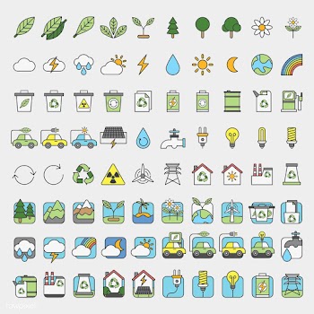 Illustration set of environmental vector | Free stock vector - 77116