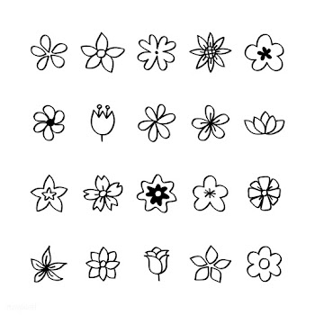 Illustration set of flower icons | Free stock vector - 424946