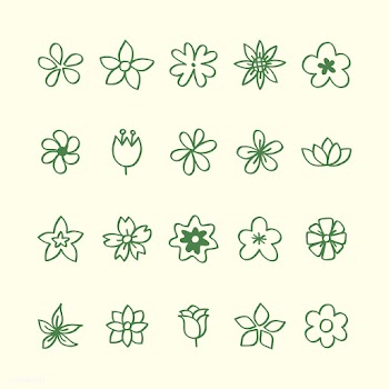 Illustration set of flower icons | Free stock vector - 424954