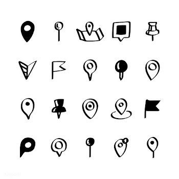 Illustration set of map pin icons | Free stock vector - 424941