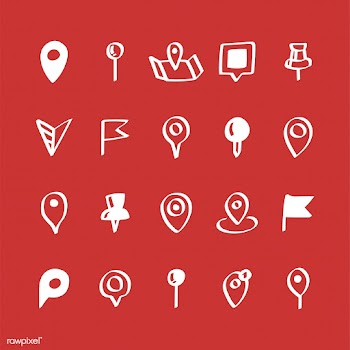 Illustration set of map pin icons | Free stock vector - 424943
